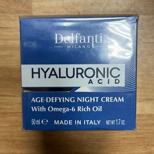 Delfanti Milano HYALURONIC Acid age defying night cream with omega six rich oil